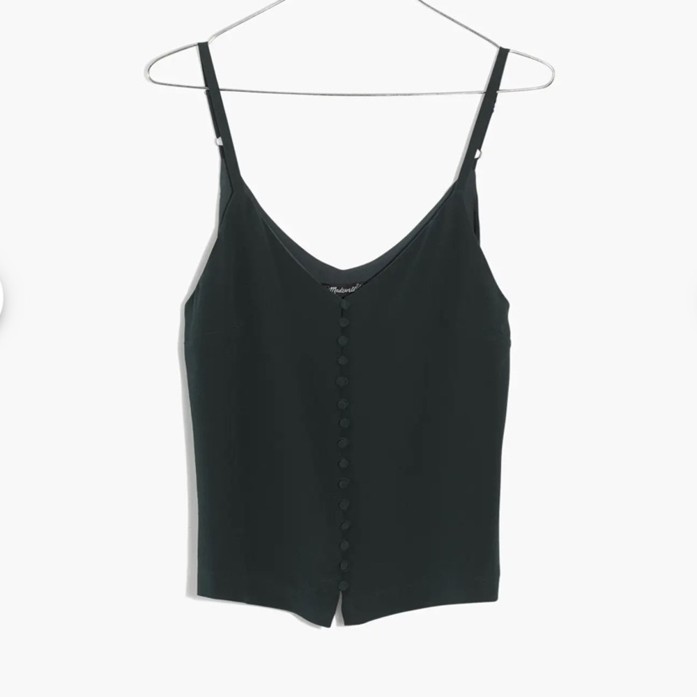 Madewell Black Button-Front Tank Top